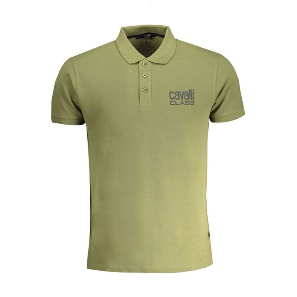 Cavalli Class Verde Cotton Men Polo Men's Shirt